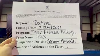 Cheer Extreme - Kai_Patterson - Prelims [Senior Female] 2021 Battle In The Arena