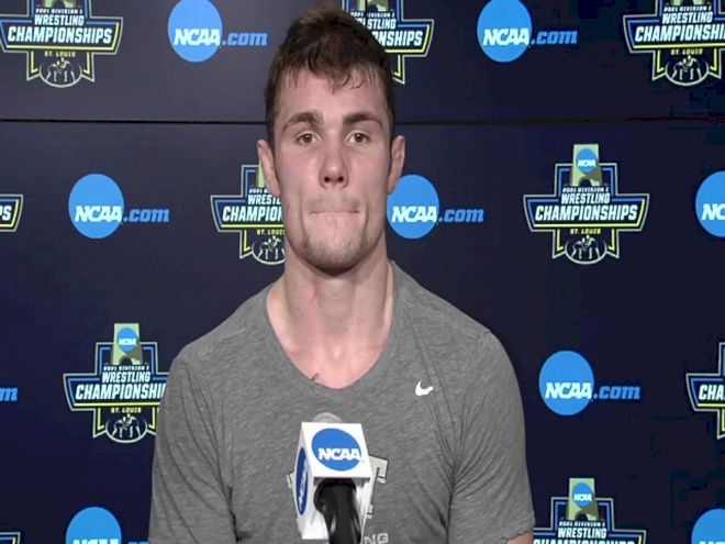 Jake Wentzel (Pitt) after 165-pound semifinal win at 2021 NCAA Championships