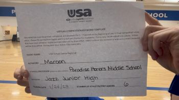 Paradise Honors Middle School [Jazz Junior High] 2023 USA Virtual Dance Regional