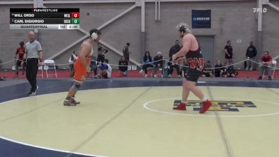 285 lbs Quarterfinal - Carl DiGiorgio, Coast Guard vs Will Orso, Wesleyan (CT)