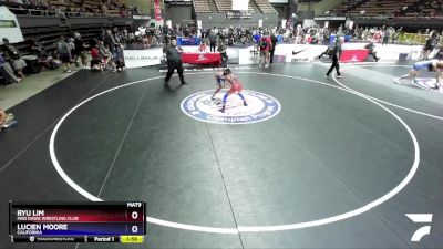 92 lbs Cons. Round 3 - Ryu Lim, Mad Dawg Wrestling Club vs Lucien Moore, California