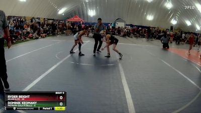 84 lbs Round 2 (6 Team) - Ryder Beight, Killer Elite vs Dominik Keomany, Michigan Gold Pitbulls