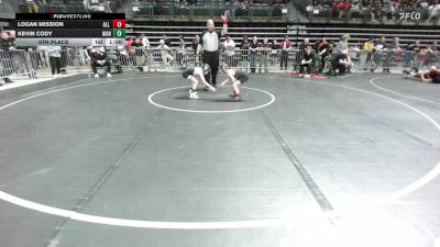 60 lbs 5th Place - Logan Mission, All I See Is Gold Academy vs Kevin Cody, High Pace Wrestling Club