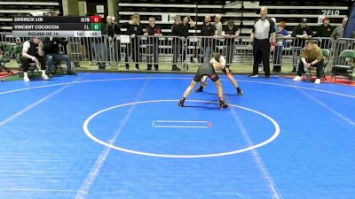 91 lbs Round Of 16 - Derrick Lin, Olympic vs Vincent Cococcia, F.l.o.w.