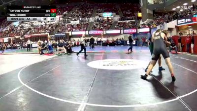 AA - 285 lbs Cons. Round 3 - Tayden Norby, Billings West vs Noah Horn, Glacier (Kalispell)