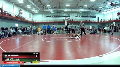 80 lbs Champ. Round 2 - Micah Weaver, CIA vs Luke Wellman, Zionsville Middle School