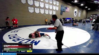 152 lbs Champ. Round 2 - Kayson Valencia, Centennial vs Stephen Coleman, Bullard