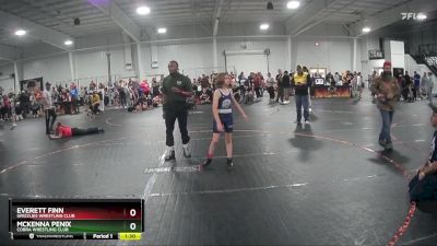 95 lbs Round 2 - McKenna Penix, Cobra Wrestling Club vs Everett Finn, Grizzlies Wrestling Club