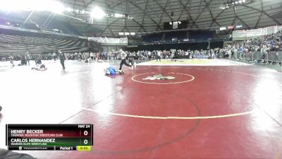 77 lbs Cons. Round 4 - Henry Becker, Thunder Mountain Wrestling Club vs Carlos Hernandez, Warden Elite Wrestling