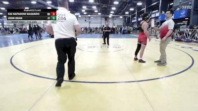 113 lbs Consi Of 32 #2 - Kai Napadow Baquero, MA vs John Bean, CT