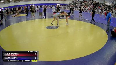 135 lbs Cons. Semi - Jazlin Tavares, HotShots Wrestling vs Elena Flores, Hermiston Wrestling