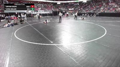 Girls 100 lbs 5th Place Match - Brynn Engel, Badger-Girls vs Ayda Miller, Saint Croix Central-Girls