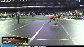 Girls - 130 lbs Semifinal - Faith Blackburn, Clinton HS vs Terra Booe, Allendale HS