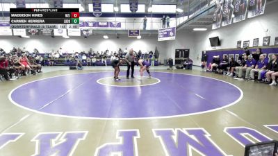 145 lbs Quarterfinals (8 Team) - Carmen Herrera, Lumpkin Co. vs Maddison Hines, Mt Zion, Jonesboro