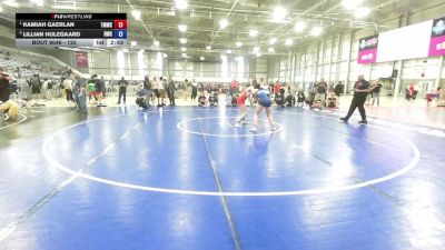 120 lbs 1st Place Match - Kamiah Gaerlan, Thunder Mountain Wrestling Club vs Lillian Hulegaard, Ridgefield Wrestling Club