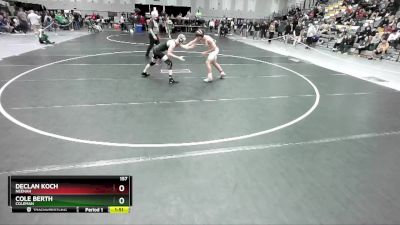 157 lbs Semifinal - Declan Koch, Neenah vs Cole Berth, Coleman