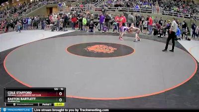 92 lbs Champ. Round 2 - Cole Stafford, Molalla JuJu Warrior Mat Club vs Easton Bartlett, Warrenton