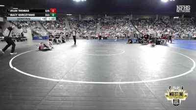 G5A-125 lbs Semifinal - Jolee Thomas, SULPHUR (Girls) vs Macy Gorczynski, SALINA (Girls)