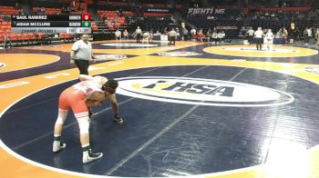 3A 126 lbs Champ. Round 1 - Aidan McClure, Aurora (Marmion Academy) vs Saul Ramirez, Barrington