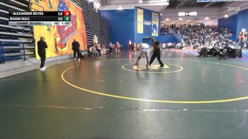 190 lbs Champ. Round 1 - Alexander Reyes, Holmdel vs Bojan Sulc, Gonzaga