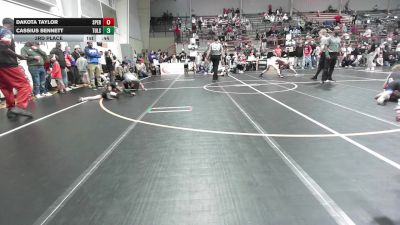 61 lbs 3rd Place - Dakota Taylor, Sperry Wrestling Club vs Cassius Bennett, Tulsa North Mabee Stampede