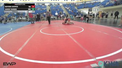 170 lbs Final - Hayden Justice, Tahlequah Wrestling Club vs Jason Yarber, Woodland Wrestling Club