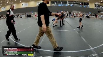 76 lbs Cons. Semi - Maddox Rogers, Cavalier Wrestling Club vs Kane Houchins, Richmond Wrestling Club