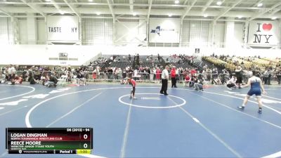 94 lbs Cons. Round 2 - Reece Moore, Webster Junior Titans Youth Wrestling vs Logan Dingman, North Tonawanda Wrestling Club