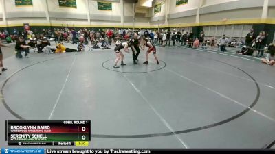 124 lbs Cons. Round 1 - Brooklynn Baird, Whitewood Wrestling Club vs Serenity Schell, Hot Springs-Unattached