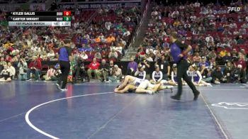 1A-215 lbs 1st Place Match - Kyler Sallis, Don Bosco vs Carter Wright, Woodbury Central