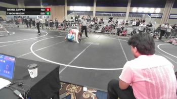 165 lbs Round Of 16 - Daniel Zappas, Palo Alto Elite vs Tyson Seeger, Granite WC