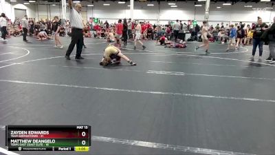 96 lbs Round 3 (8 Team) - Zayden Edwards, Team Germantown vs Matthew DeAngelo, Terps East Coast Elite