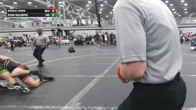 215 lbs Quarterfinals (8 Team) - Rosco Lewis, Mat Assassins Black vs Evan Gillespie, JV All Stars