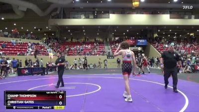 130 lbs Quarterfinal - Champ Thompson, OK vs Christian Gates, OK