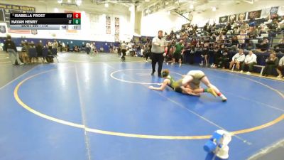 115 lbs Cons. Round 6 - Isabella Frost, Northview vs Havah Henry, South Torrance