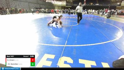 120+ 5th Place Match - Micah Reimiller, South Kitsap Wrestling Club vs Dean Green, Rainier Junior Wrestling Club