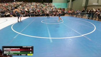 150 lbs Champ. Round 1 - Brody Preisendorf, Redwood -Visalia vs Hayden Honeycutt, Nevada Union