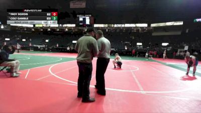 217 lbs 1st Place Match - Colt Gamble, WEWA vs Troy Dozois, MOEA