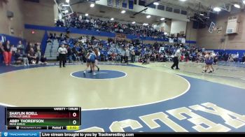 135lbs Cons. Round 2 - Shaylin Roell, Puyallup (Girls) vs Abby Thoreifson, Mead (Girls)