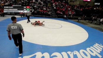 5A 157 lbs 5th Place Match - Dean Christensen, Box Elder vs Ryker Cluff, Spanish Fork