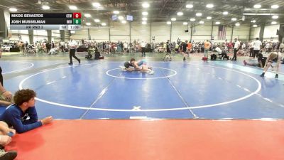 90 lbs Rr Rnd 3 - Nikos Sevastos, CTWHALE Orca - MS vs Josh Musselman, Indiana Outlaws Silver - MS