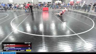 175 lbs Cons. Round 4 - Calvin Arentz, LAW vs Joseph Stimac, Antigo Wrestling Club/ Northern Exposure