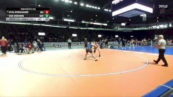 Girls 170 lbs Champ. Round 1 - Zoe Deskins, Curtis (Girls) vs Syia Strohauer, South Kitsap (Girls)