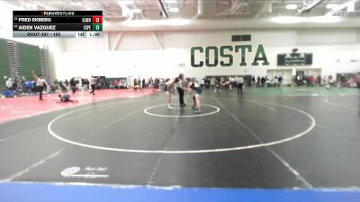 165 lbs Cons. Round 3 - Aiden Vazquez, Yucaipa vs Fred Ekberg, Santa Monica