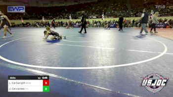 65 lbs Consi Of 8 #2 - Laneigh Jo Cartwright, Midwest City Bombers Youth Wrestling Club vs Jaycee Cervantes, F-5 Grappling