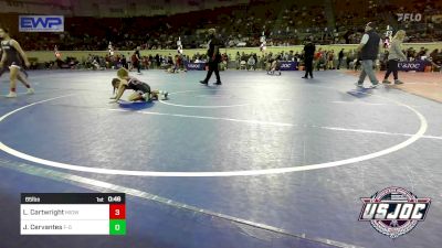 65 lbs Consi Of 8 #2 - Laneigh Jo Cartwright, Midwest City Bombers Youth Wrestling Club vs Jaycee Cervantes, F-5 Grappling