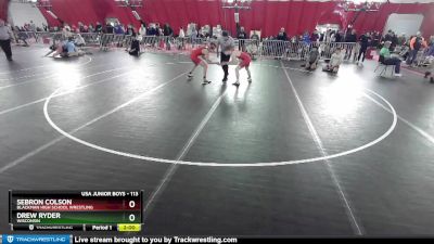 113 lbs Semifinal - Sebron Colson, Blackman High School Wrestling vs Drew Ryder, Wisconsin