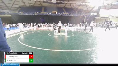 97 lbs 7th Place Match - Isaac Gandy, Ferndale Force Wrestling Club vs Tanner Dow, Rainier Junior Wrestling Club