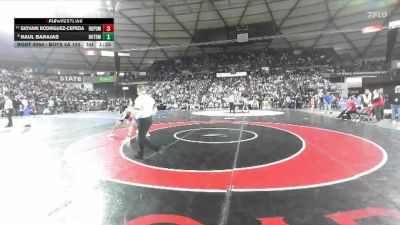 Boys 4A 120 lbs Champ. Round 2 - Giovani Rodriguez-Cepeda, Rogers (Puyallup) vs Raul Barajas, Bothell