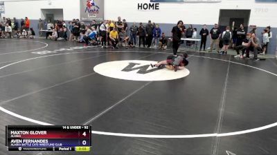 92 lbs 3rd Place Match - Aven Fernandes, Alaska Battle Cats Wrestling Club vs Maxton Glover, Alaska